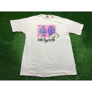 Vintage 1990 40th Birthday Funny Humor Single Stitch Graphic Tee T-Shirt XL USA